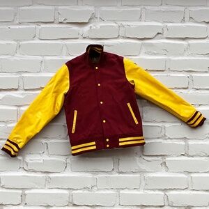 Hawkings McGill Varsity Jacket Wool Blend Sleeve Polyurethane .